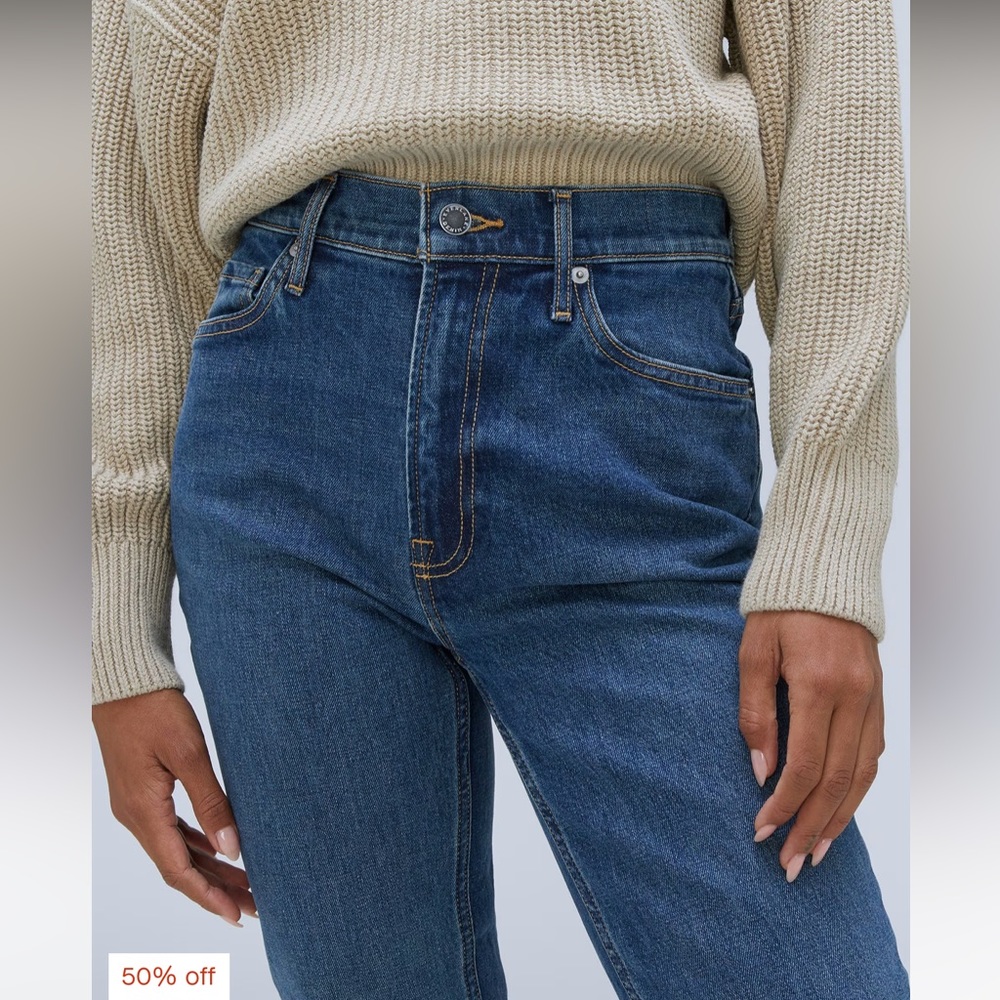👖Everlane High rise jean medium blue wash size 29